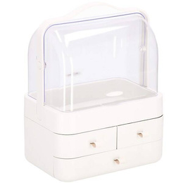 Organizer na kosmetyki 39,5x29,8x20,4cm mleczny pojemnik na biżuterię z przegródkami