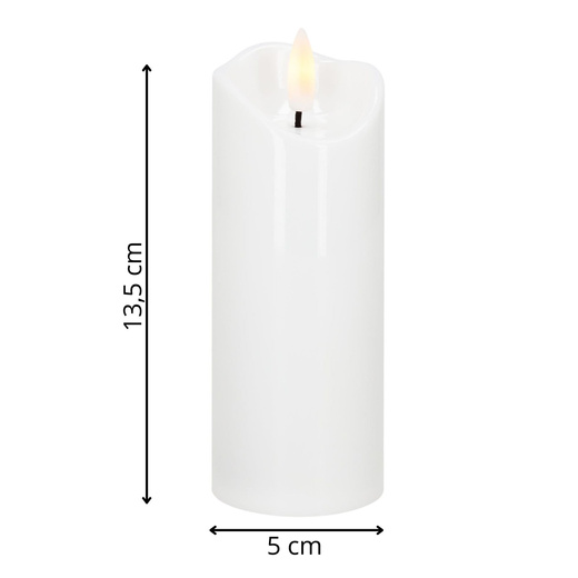 Świeczka elektryczna LED 13,5 cm z ruchomym płomieniem wkład do znicza na baterie