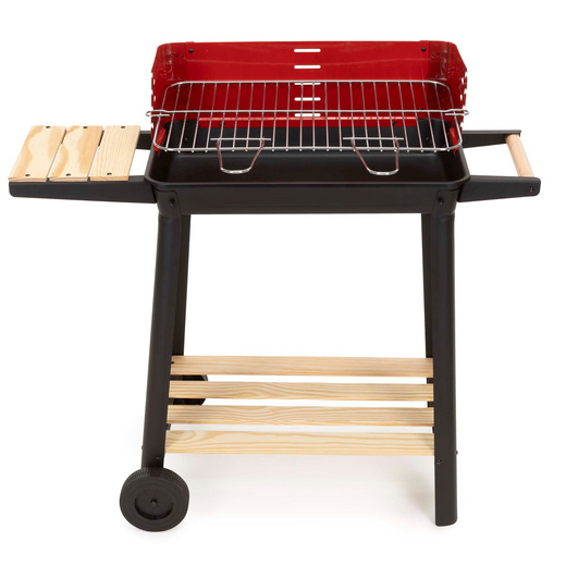 Grill węglowy, ogrodowy z regulowaną wysokością rusztu, przenośny
