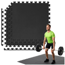 Mata treningowa, ochronna 4 szt. puzzle z pianki EVA 2 cm antypoślizgowe, grafitowe