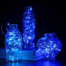Lampki choinkowe 100 LED druciki mikro na baterie