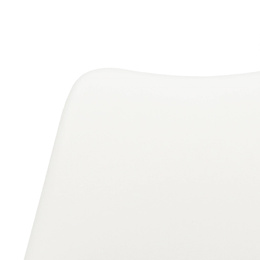 Krzesło skandynawskie do kuchni salonu jadalni Verde ekoskóra biało-czarne