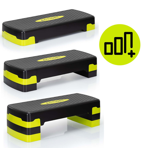 Step do ćwiczeń fitness 3-stopnie, schodek treningowy do aerobiku