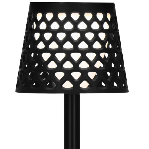 Lampa solarna LED ażurowa 5w1 zewnętrzna kinkiet z 3 trybami świecenia czarny