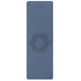 Mata do ćwiczeń 183x61 cm antypoślizgowa TPE do jogi, stretchingu z uchwytem niebieska