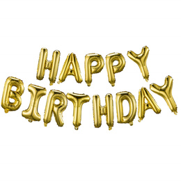 Balony na urodziny 53 szt. dekoracje z napisem happy birthday złoty/czarny/srebrny/biały