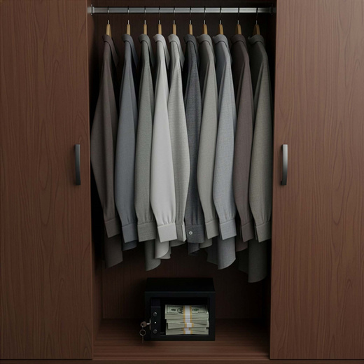 Sejf domowy na pieniądze, kasetka, skrzynka kasa pancerna z 3 kluczami czarna