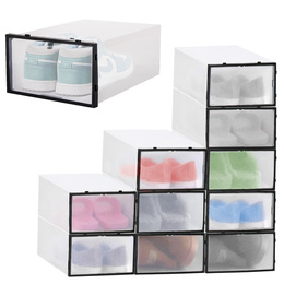 Pudełko na buty z otwieraną klapą 30,5x21x12,5 cm organizer na obuwie zestaw 10 szt.