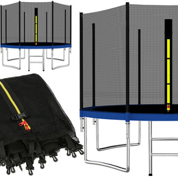 Osłona na sprężyny z siatką do trampoliny zewnętrzną 12FT 360/366/369 cm niebieska