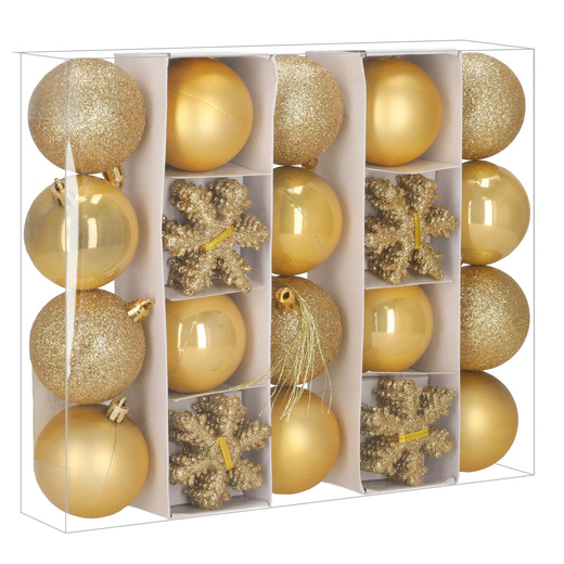 Bombki choinkowe 40 szt. zestaw dekoracji świątecznych, nietłukące, złoty