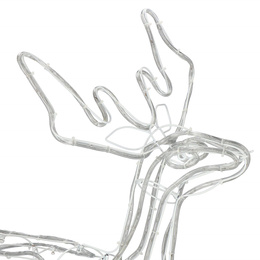 Renifer Led 115 cm świąteczny z ruchomą głową świetlna dekoracja do ogrodu biały zimny