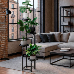 Kwietnik metalowy 115 cm stojak na kwiaty z 4 półkami loft wielopoziomowy nowoczesny