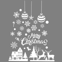 Naklejki świąteczne na okno 62 szt. ozdoby samoprzylepne, białe