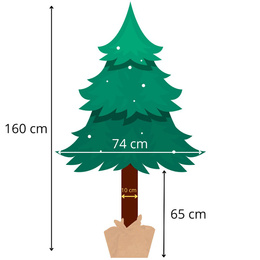 Choinka na pniu 160 cm sztuczna sosna diamentowa ośnieżona