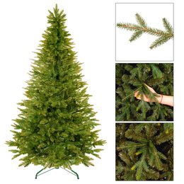 Choinka sztuczna 220 cm świerk naturalny z metalowym stojakiem