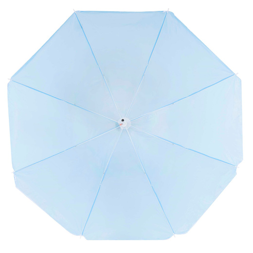 Parasol plażowy 160 cm ogrodowy, przeciwsłoneczny UPF50+ składany, łamany na balkon, taras, błękitny