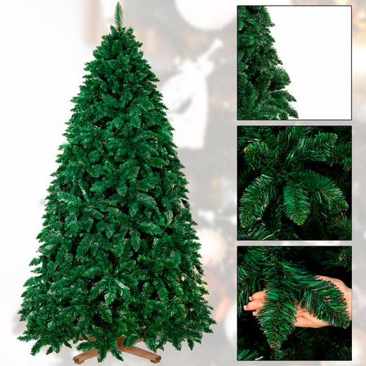 Choinka sztuczna 240 cm sosna leśna jak żywa Royal Trees premium z drewnianym stojakiem