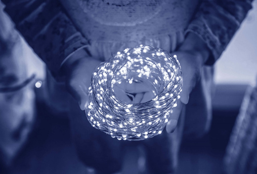 Lampki choinkowe 10 led na baterie druciki mikro biały zimny
