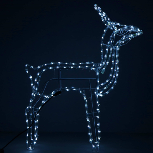 Renifer Led 90 cm świąteczny, świetlna dekoracja do ogrodu biały zimny