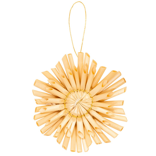 Ozdoby choinkowe, bombki słomiane 48 szt. naturalne dekoracje świąteczne, brązowe