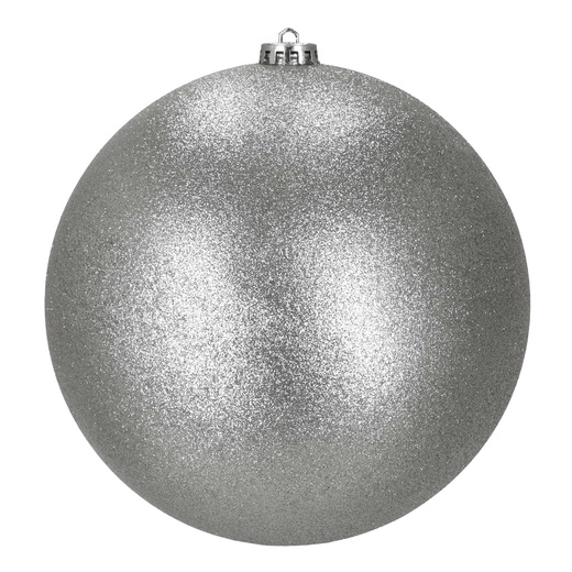Bombki choinkowe 3 szt. duże ozdoby świąteczne 20,5 cm brokat srebrne
