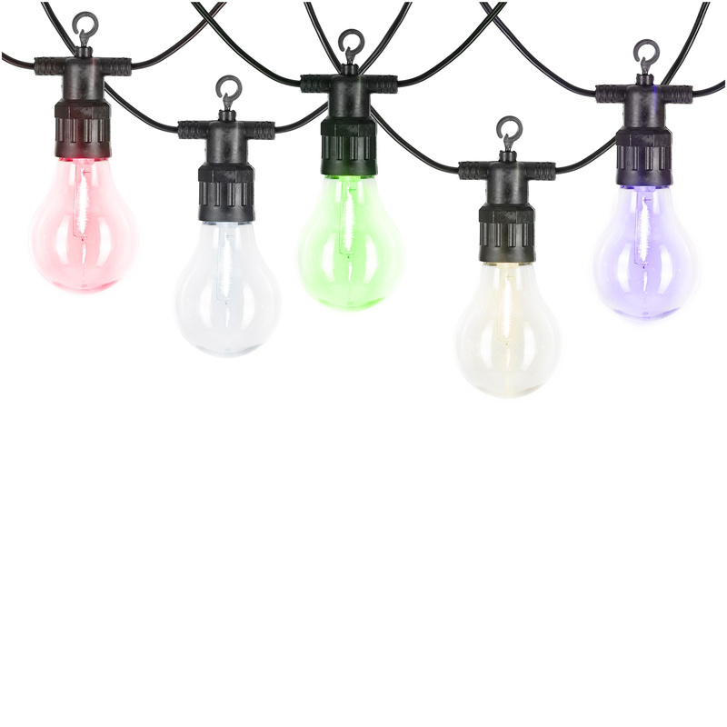 Lampki choinkowe żarówki 20 Led oświetlenie zewnętrzne girlanda 13 m multikolor