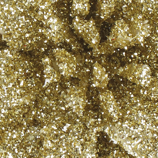 Gwiazda betlejemska 2 szt. sztuczny kwiat, poinsecja złota z brokatem, na klipsie