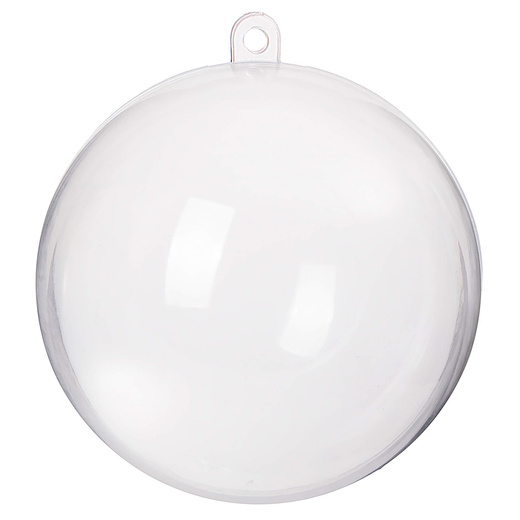 Bombki akrylowe 8cm kula plastikowa decoupage zestaw 2 szt