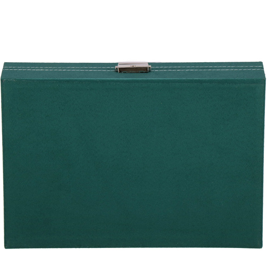 Szkatułka na biżuterię 28x19,5x7 cm zielony welurowy organizer z przegródkami