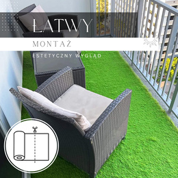 Sztuczna trawa 1 m na taras balkon miękka 7mm
