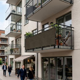 Osłona balkonowa, maskująca 100x500 cm mata na balkon zacieniająca 95% brązowa