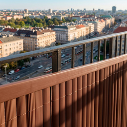 Maskownica, profil do osłony maskującej 100 cm PVC na balkon, taras, ogrodzenie, brązowa