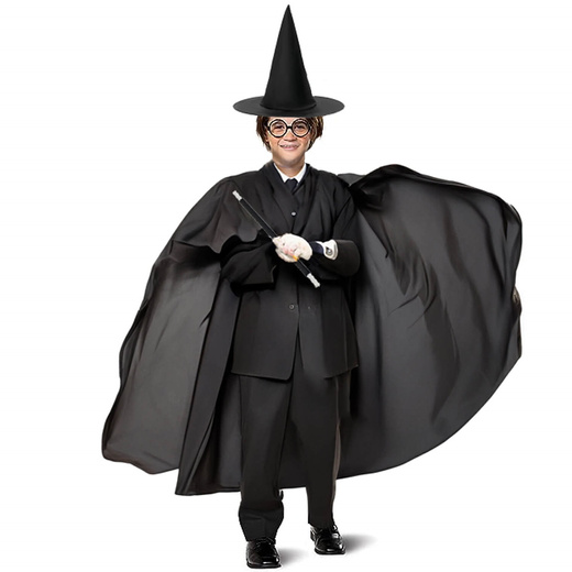 Dekoracje na Halloween strój czarodzieja Harry Potter peleryna