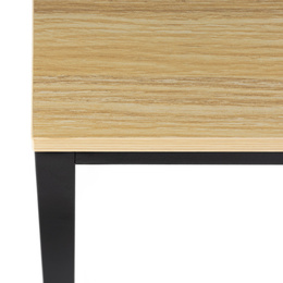 Biurko komputerowe z regałem nowoczesne, stolik loft 120x48x122 cm jasny brąz
