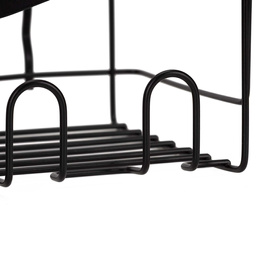 Półki łazienkowe, zestaw 5 szt. półka pod prysznic, wisząca, czarne