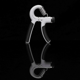 Ściskacz do rąk z regulacją oporu 20-50 kg do ćwiczeń dłoni, rehabilitacji szaro-czarny