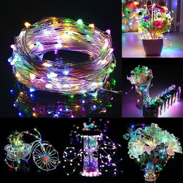 Lampki choinkowe 10 LED druciki mikro na baterie