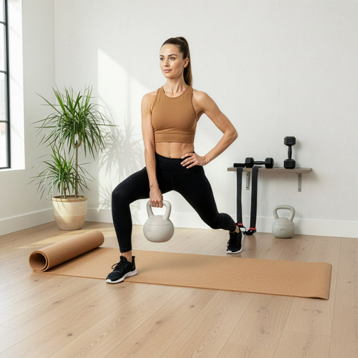 Kettlebell miękki 10 kg kula odważnik hantla ciężar do ćwiczeń fitness, beżowy