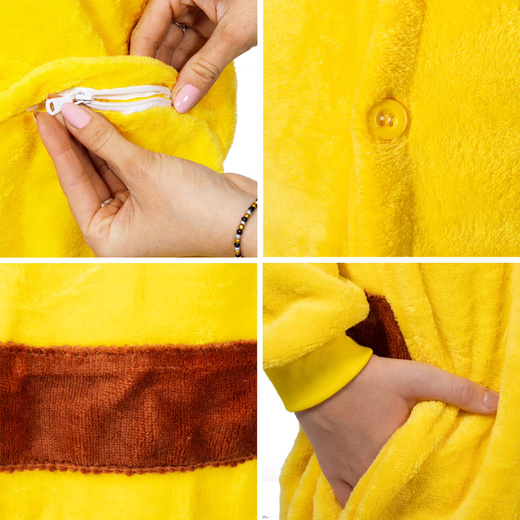 Piżama kigurumi Pikachu kombinezon jednoczęściowy dziecięcy rozmiar 130-140 cm