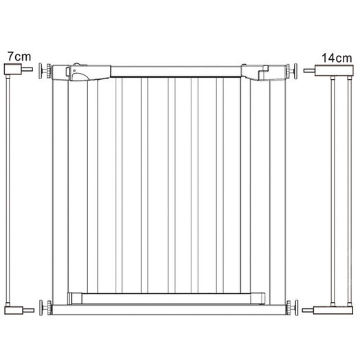 Bramka zabezpieczająca schody 75-103 cm bramka rozporowa brązowo-czarna