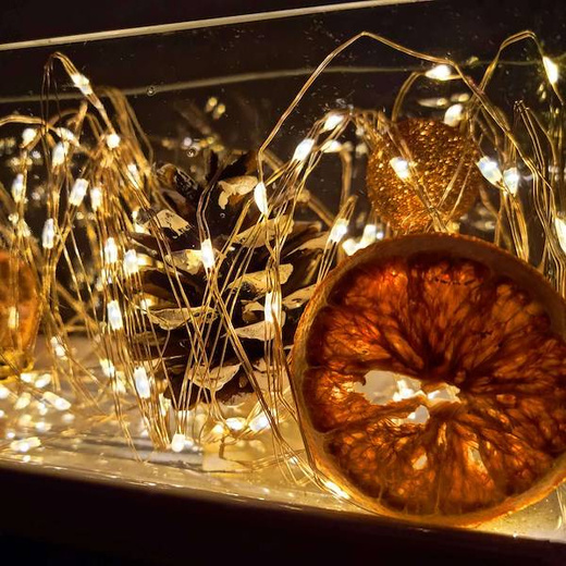 Lampki choinkowe 10 Led na baterie ciepły biały
