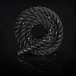 Lina treningowa do crossfit 9 m Battle Rope Power do ćwiczeń siłowych czarna