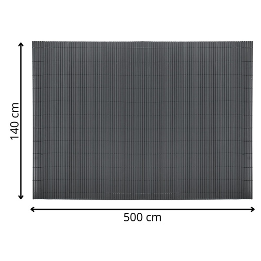 Osłona PVC maskująca na balkon, taras, ogrodzenie 500x140 cm ciemnoszara