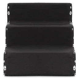 Schodki dla psa do łóżka 30 cm podest, rampa 3-stopniowa, czarne