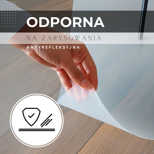 Mata ochronna pod krzesło i fotel biurowy 140x100 cm podkładka na biurko przezroczysta