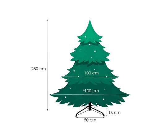 Choinka sztuczna premium 280 cm świerk naturalny