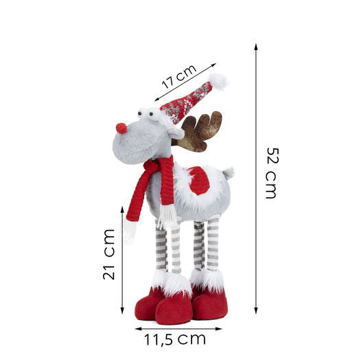 Świąteczny renifer 52 cm figurka ozdoba na święta