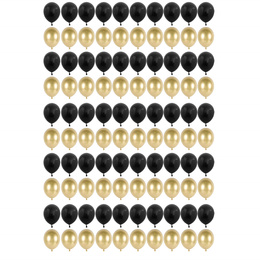 Balony na urodziny 100 szt. dekoracje złoty/czarny