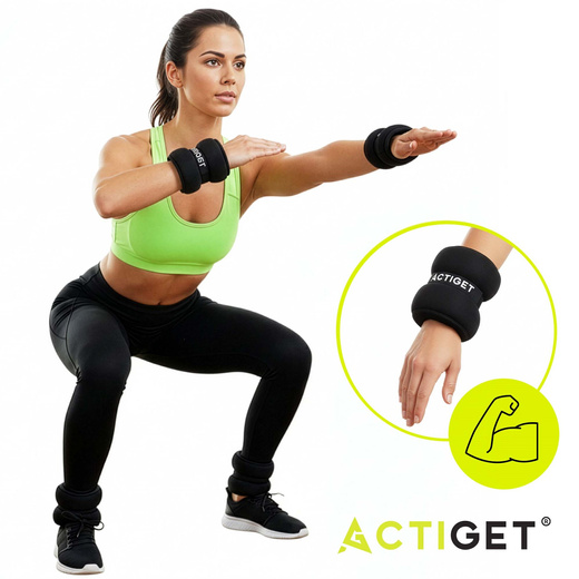 Obciążenia na ręce i nogi 2x3 kg do treningu fitness i cardio, czarne