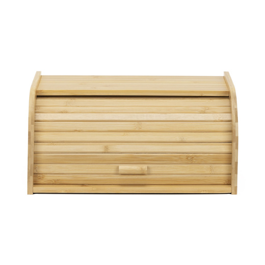Chlebak bambusowy duży 38x28x18 cm zamykany szafka na pieczywo pojemnik z roletą